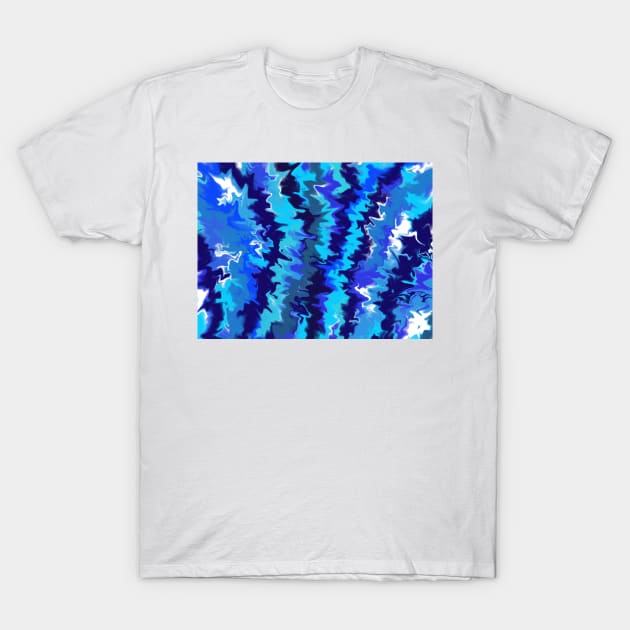 Blue Abstract T-Shirt by tothemoons